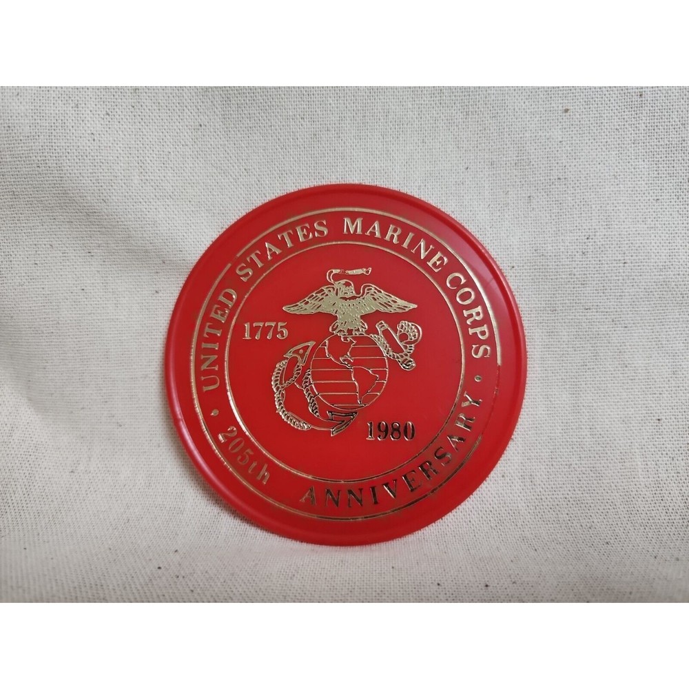 U S Marine Corp Coaster 205th Anniversary 1775-1980 ONLY 1